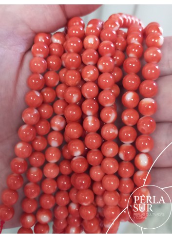 Hilo Bola 6´5-7mm Coral Japonés