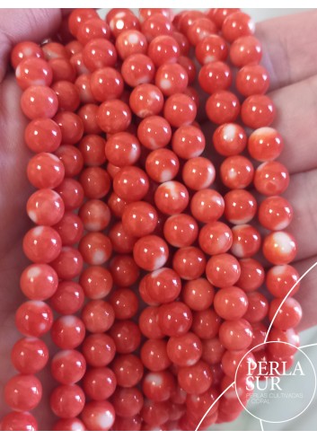 Hilo Bola 6´5-7mm Coral Japonés