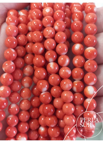 Hilo Bola 6-6'5mm Coral Japonés