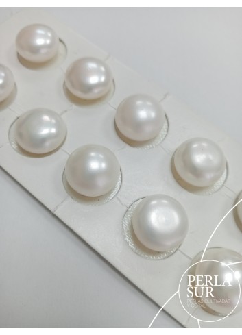 Pareja perla botón 1/2t 14-15mm blanca
