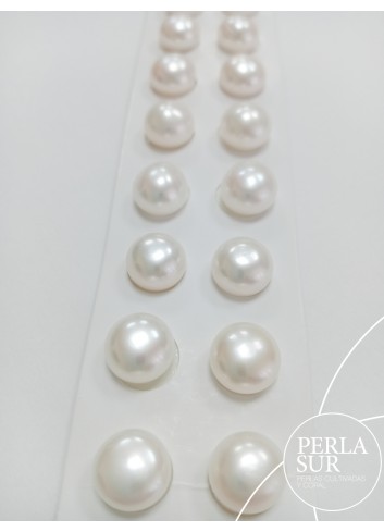 Pareja perla botón 1/2t 10-10'5mm blanca +