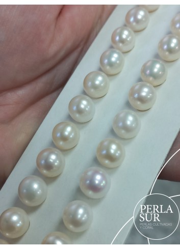 Pareja perla semiredonda 1/2t 8-8'5mm crema