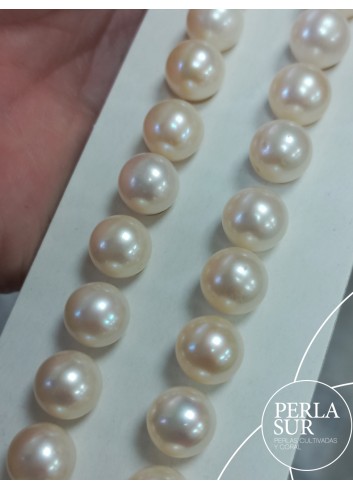 Pareja perla semiredonda 1/2t 8'5-9mm crema