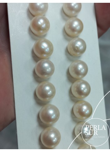 Pareja perla semiredonda 1/2t 8'5-9mm crema