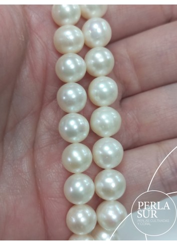 Necklace 8´5-9mm Semiround Akoya Pearls