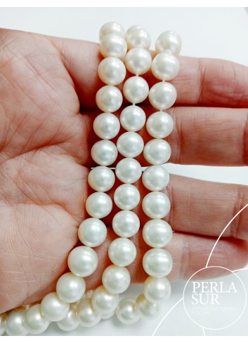 Hilo perla redonda 7-7'5mm blanca