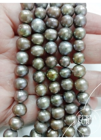 Hilo perla barroca 7-8mm peacock dorada