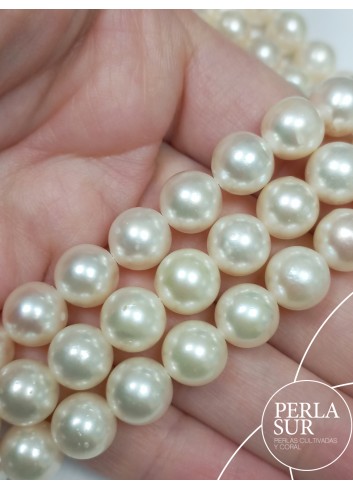 Necklace 9-9'5mm Semiround Akoya Pearls