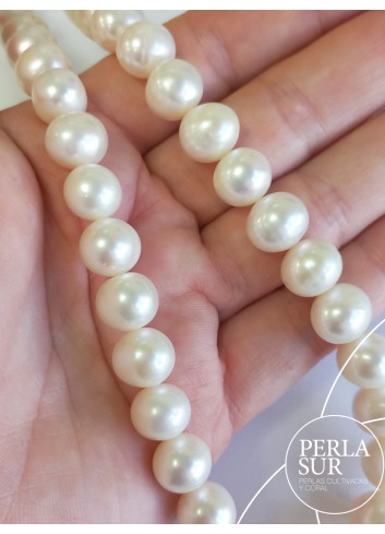 Hilo perla patata 8-9mm blanca