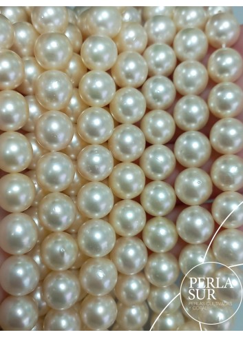 Necklace 9'5-10mm Golden Round Akoya Pearls