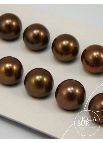 Perla esférica 8.5-9mm chocolate