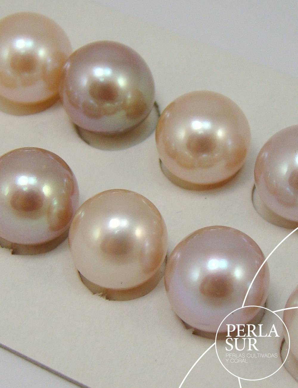 Perla esférica 9.5-10mm color natural