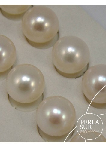 Perla esférica 9.5-10mm A blanca