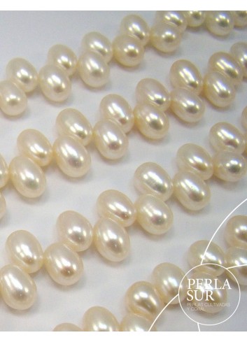 Hilo perla oval cruzada 6-6.5mm