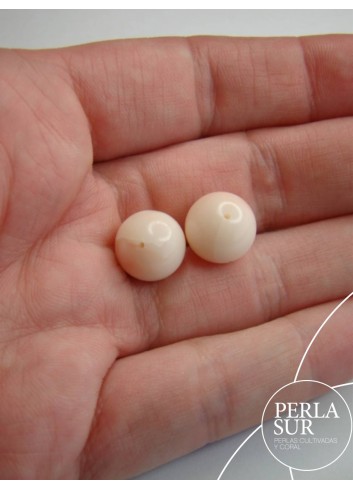 Par Bolas 11mm ½t. Coral Rosa