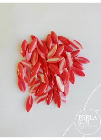 Cabujón 6x16mm Marquise Coral japonés