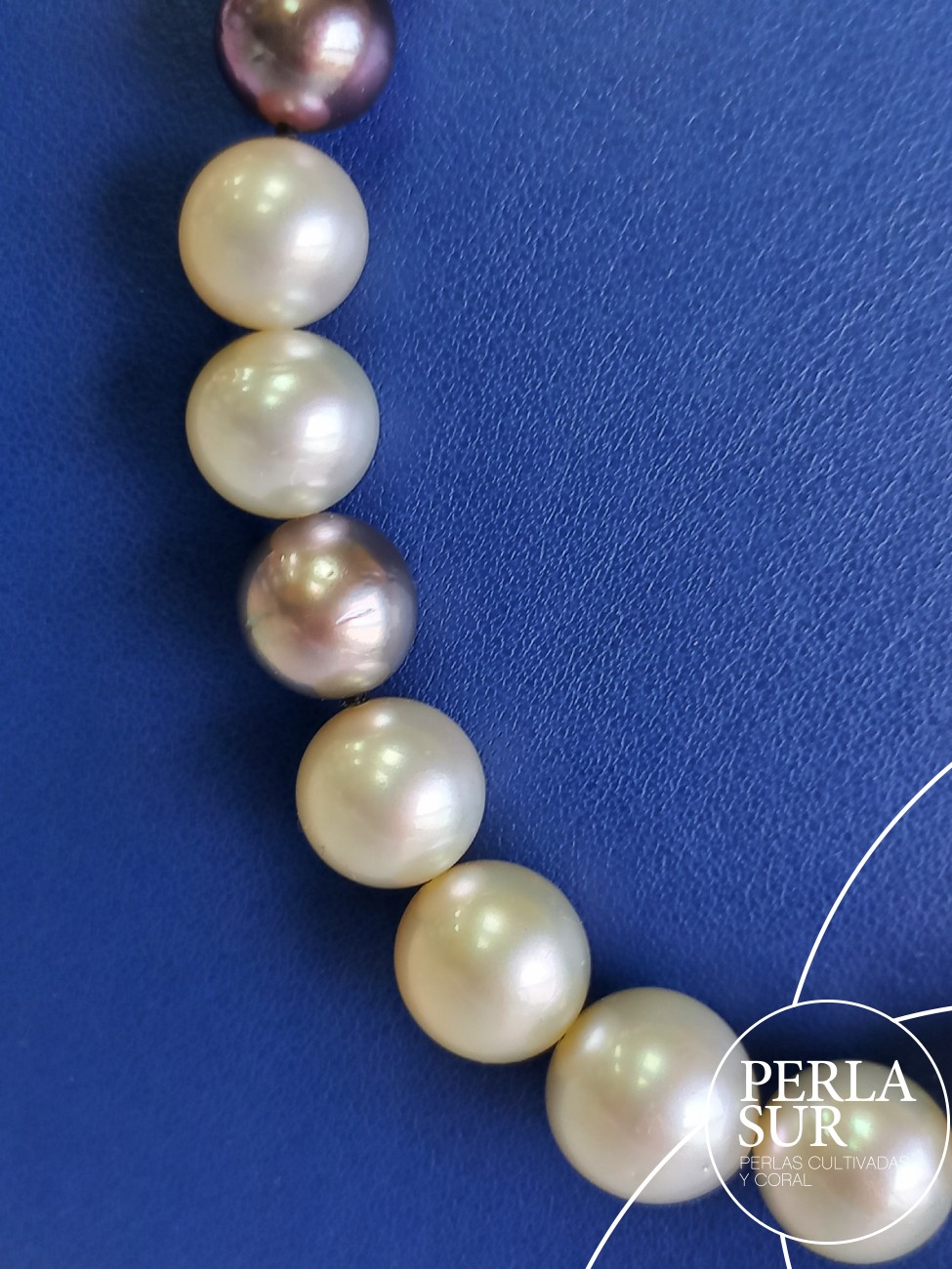 Collar perla A+T+G 9'5 a 13'5mm 61p 68cm