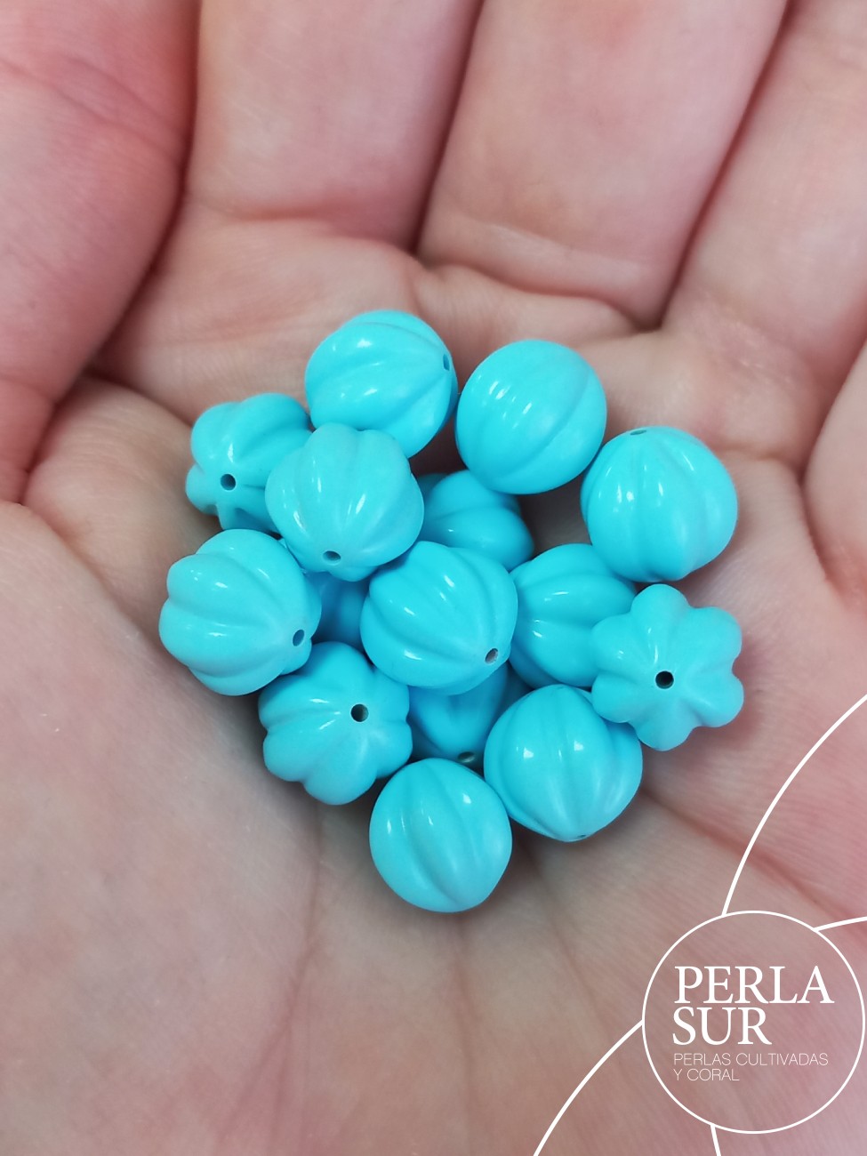 Bola 10mm Gallón Pasada Turquesa Reconstituída