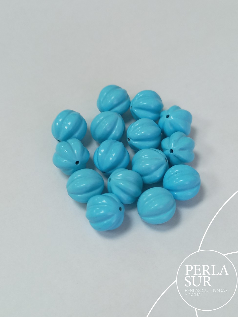 Bola 10mm Gallón Pasada Turquesa Reconstituída