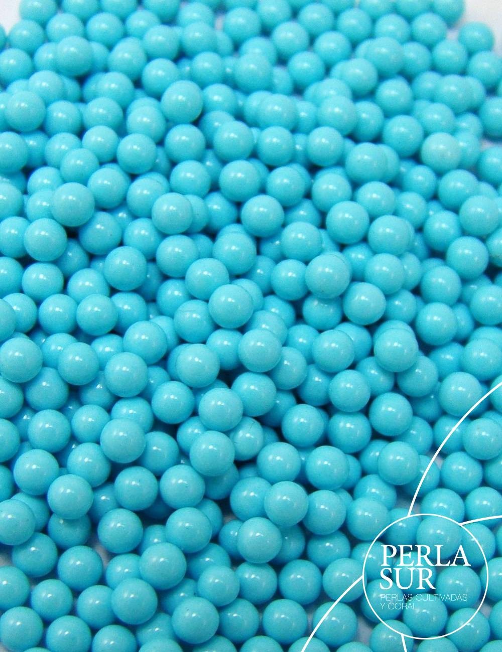 Bola 2mm Entera Turquesa Reconstituída