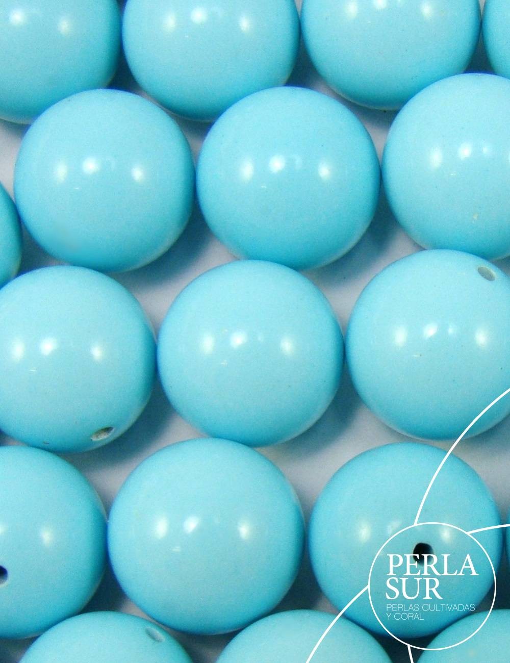 Bola 10mm 1/2T. Turquesa Reconstituída