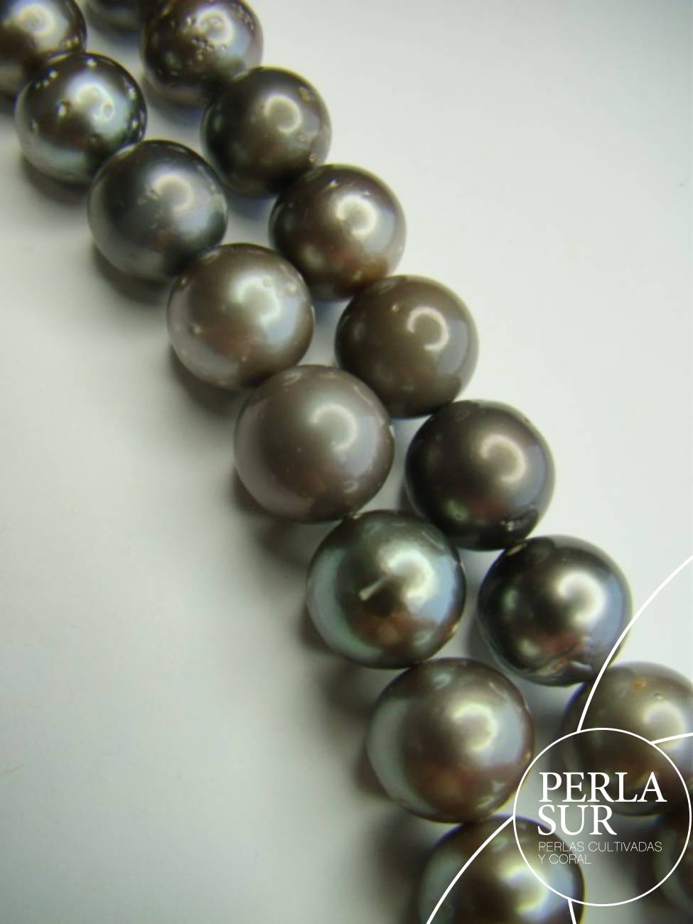 Collar Tahití 11'2x14'5mm Redonda Plomo