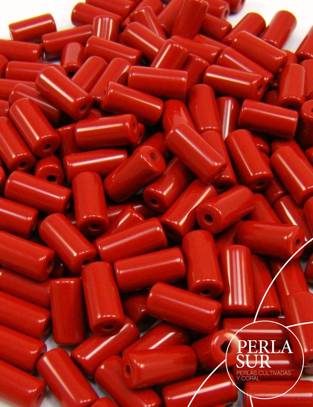 Tubo Pasado 4x8mm Coral Sintético