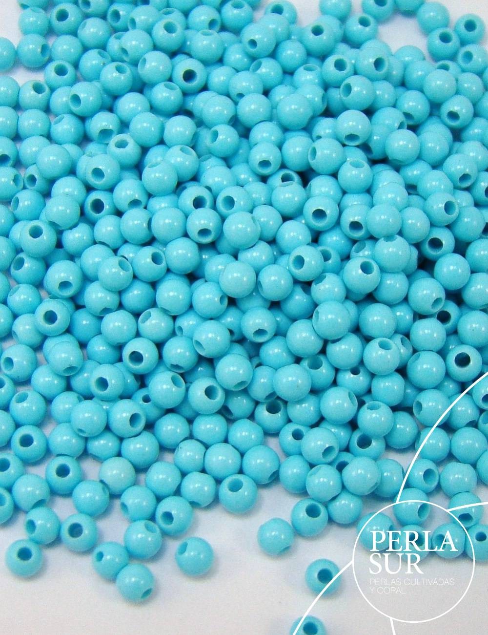 Bola Pasada 2mm Turquesa Reconstituída