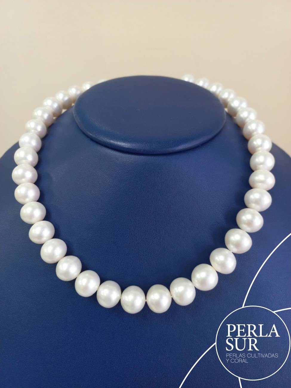 Hilo perla redonda 12-13mm blanca