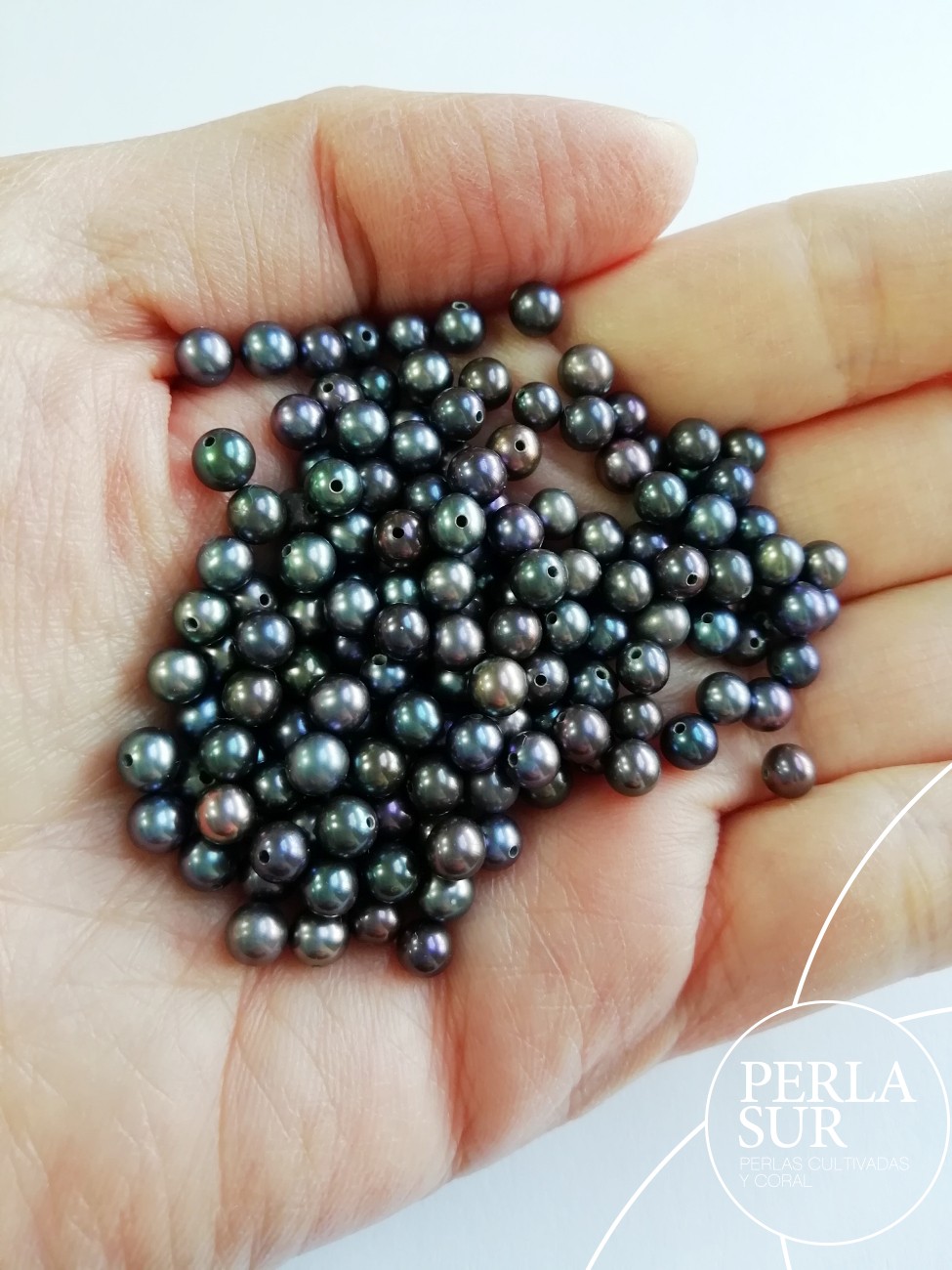 Pareja Perla 1/2t 4-5mm Peacock