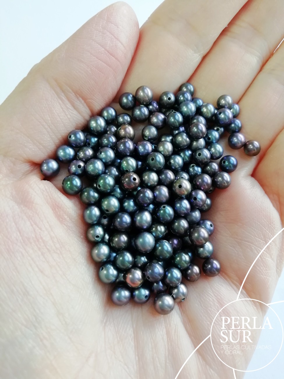 Pareja Perla 1/2t 4-5mm Peacock
