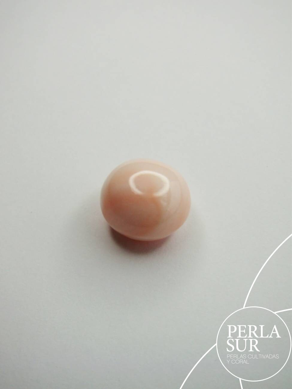 Botón 14x10mm ½t. Coral Rosa