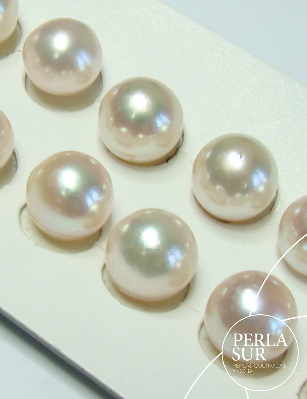 Pareja perla akoya 3/4 8'5-9mm semibarroca