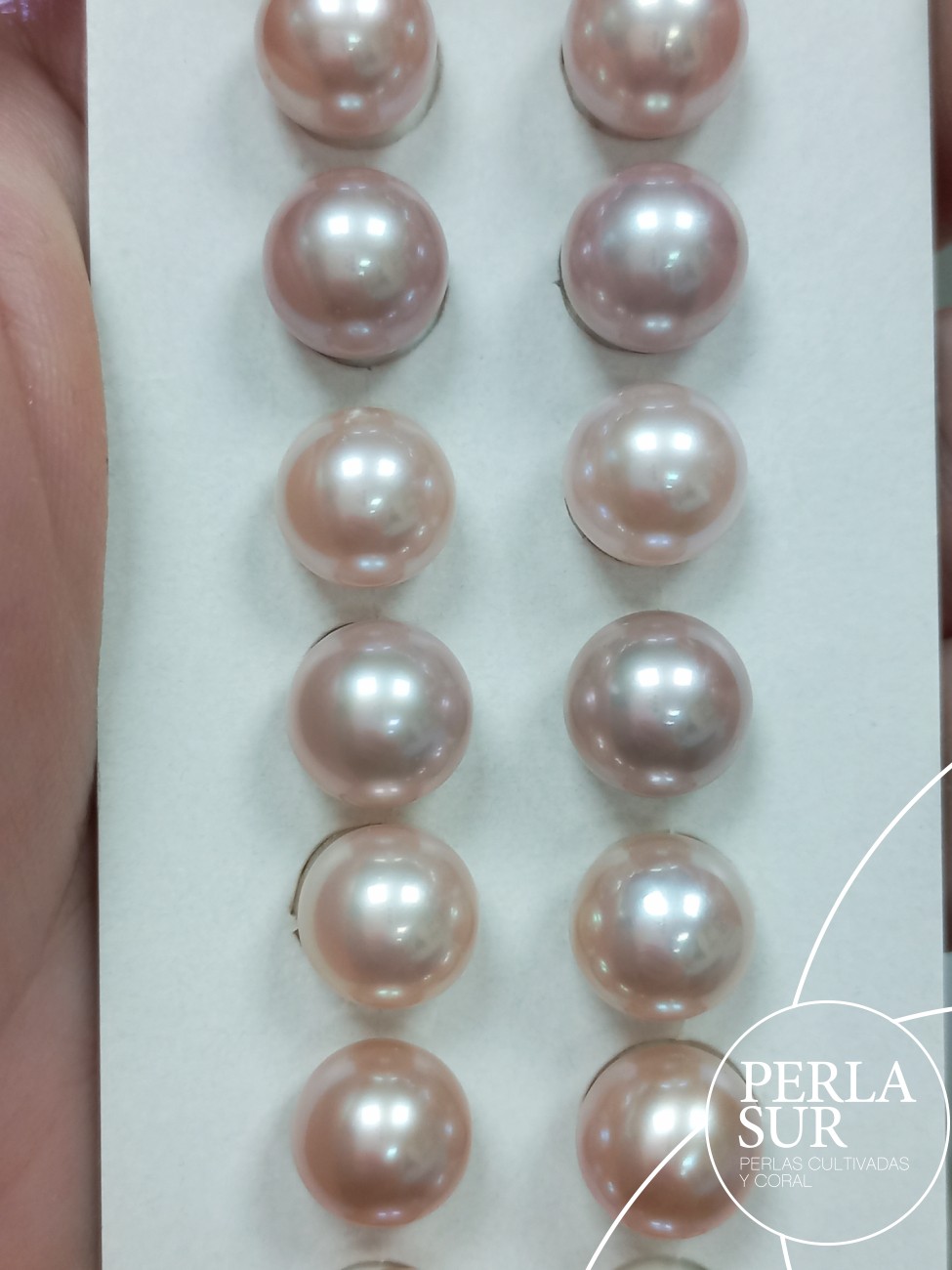 Pareja perla 1/2t 9'5-10mm Lila (CN)