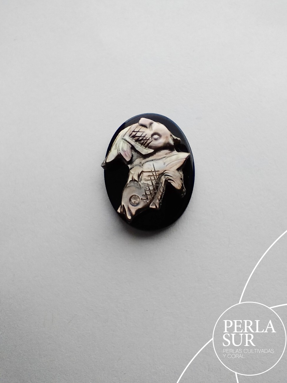 Piscis 15x20mm Ónix-Madreperla Tahití