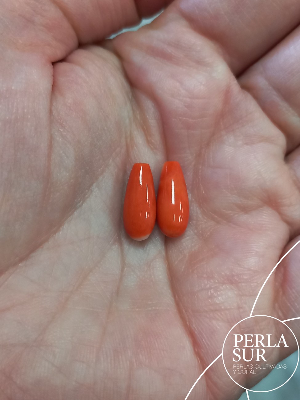 Par Perillas 6x14mm 1/2T coral japonés