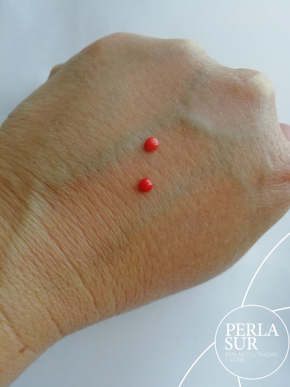 Cabujón 3mm Redondo Coral Japonés