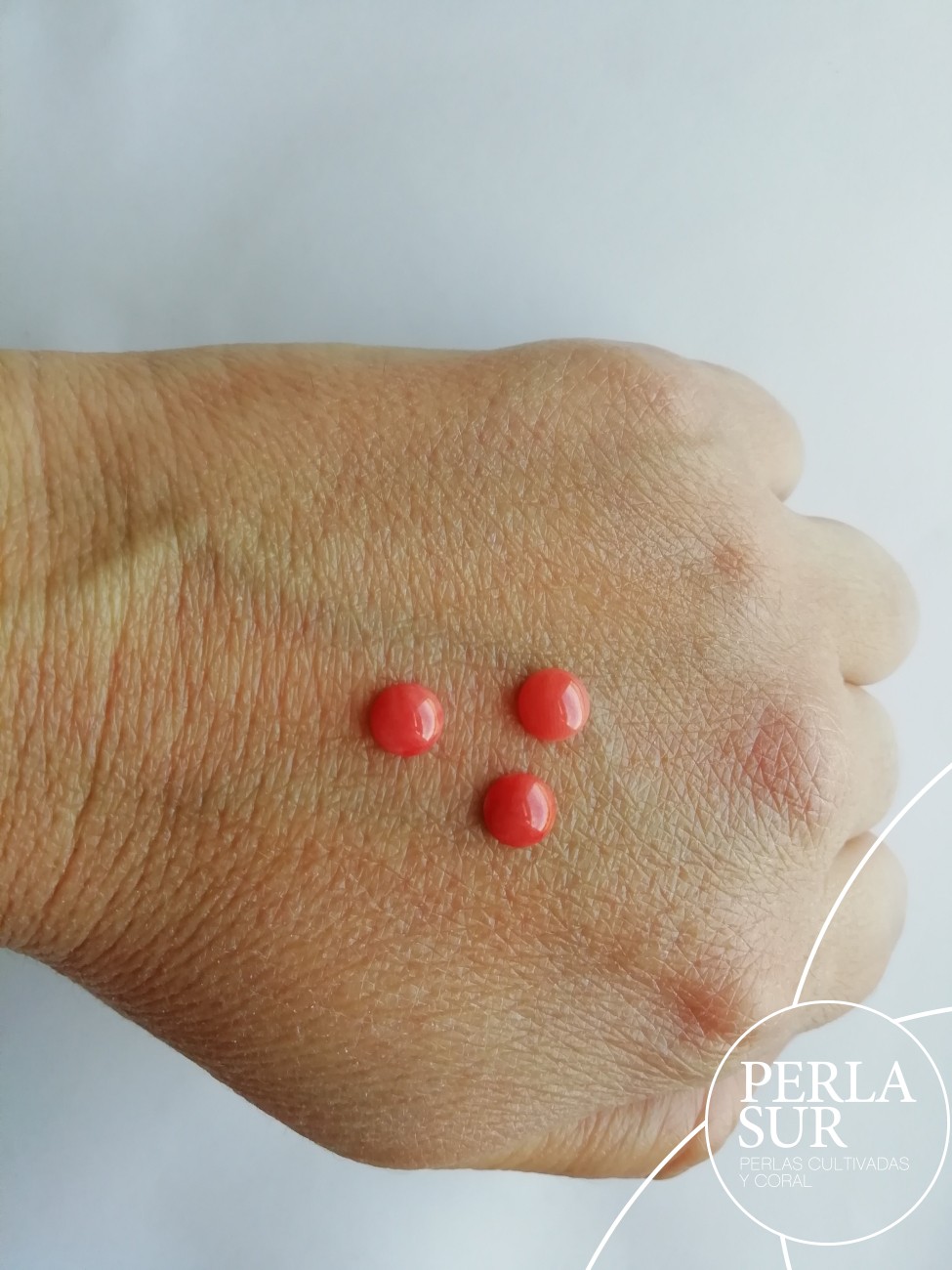 Cabujón 6mm Redondo Coral Japonés