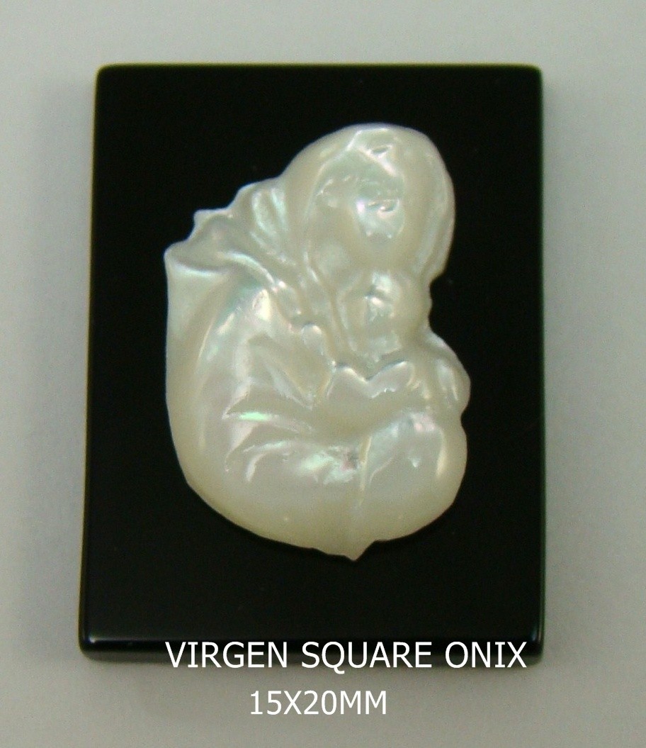 Vírgen con Niño Aus.-Onix 18x25mm