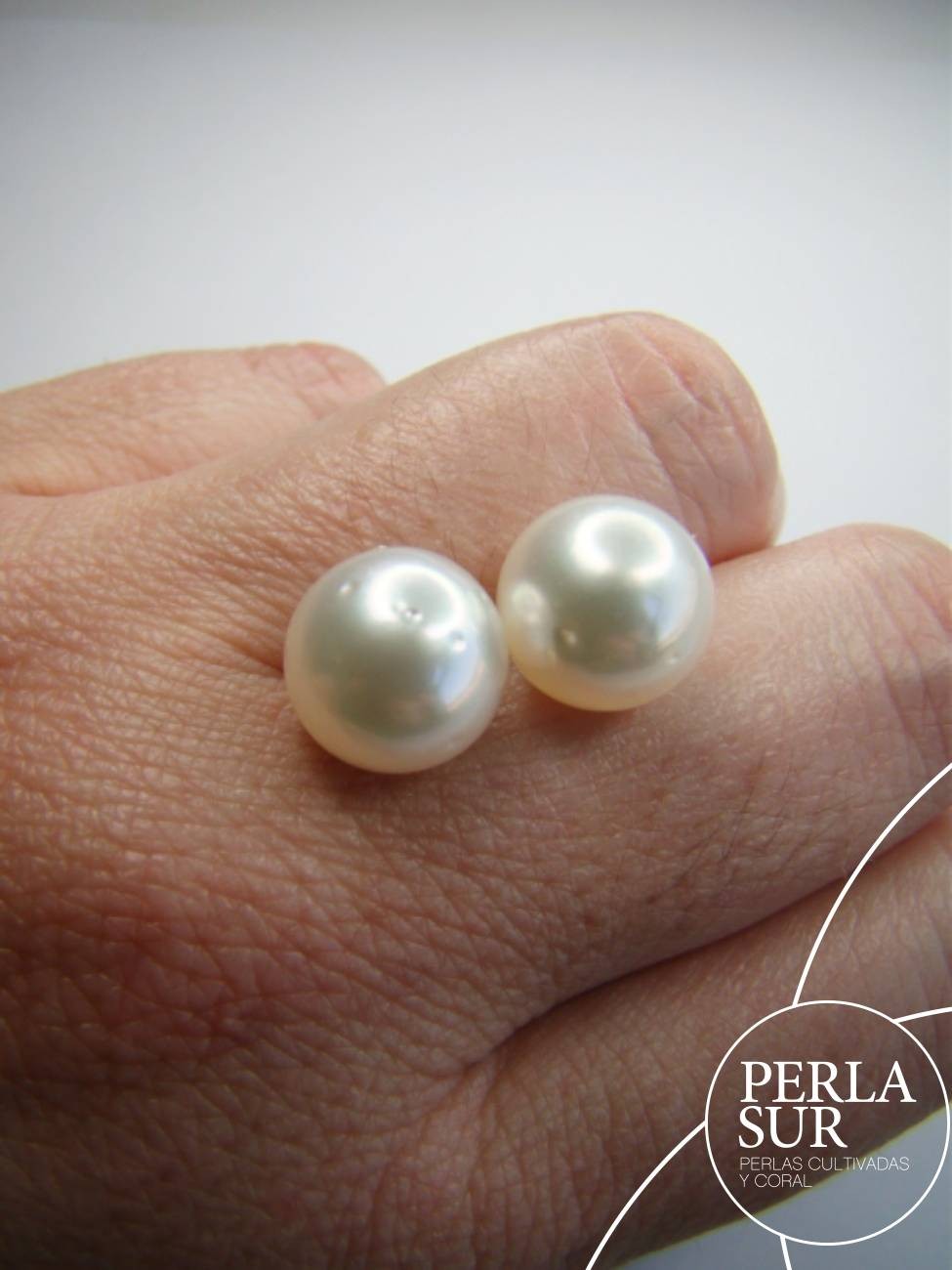 Pareja Perla Australiana Redonda 10'5-11mm C