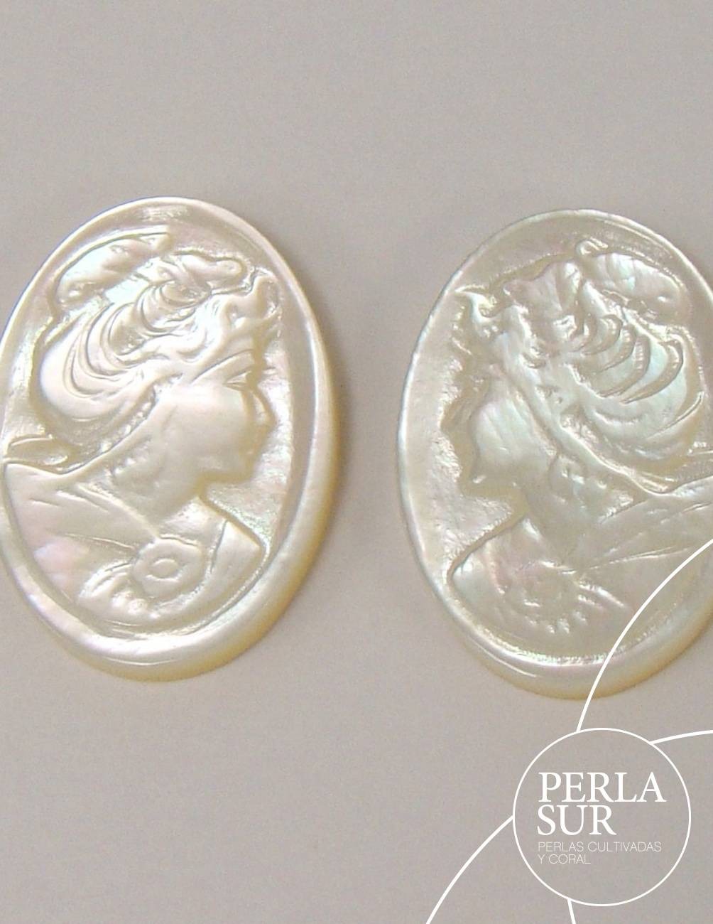 Par 13x18mm Agnes Camafeo Nácar Australiana