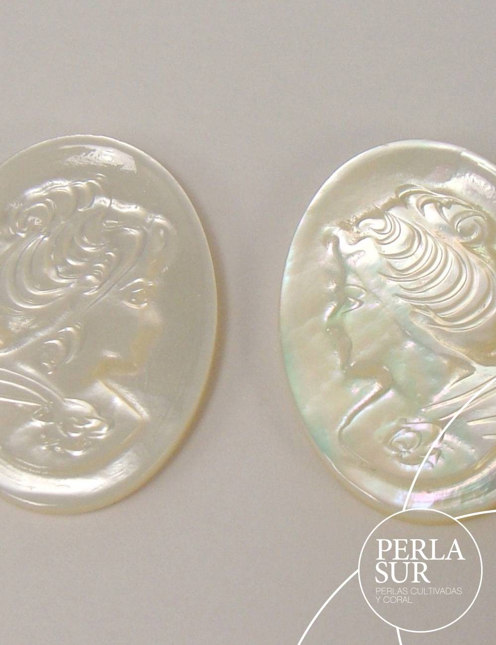 Par 15x20mm Agnes Camafeo Nácar Australiana