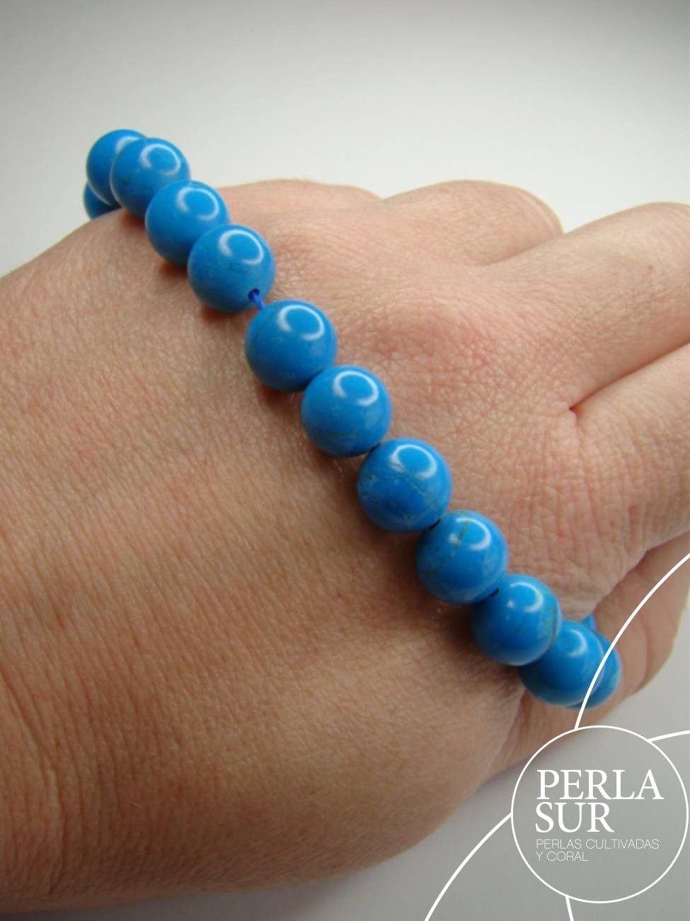 Hilo Bola 10mm Howlita Turquesa
