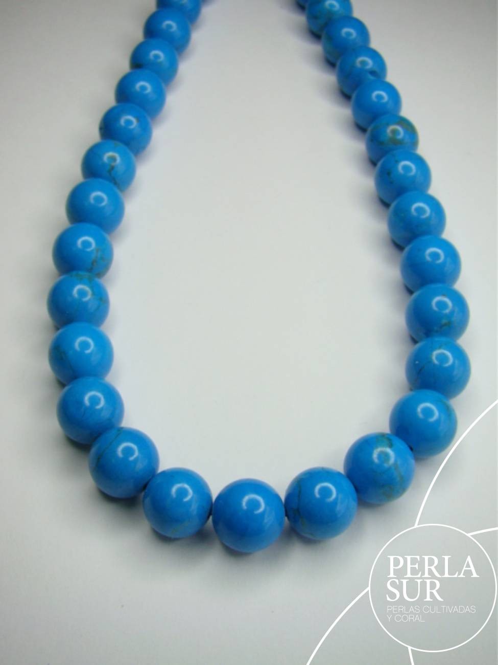 Hilo Bola 12mm Howlita Turquesa