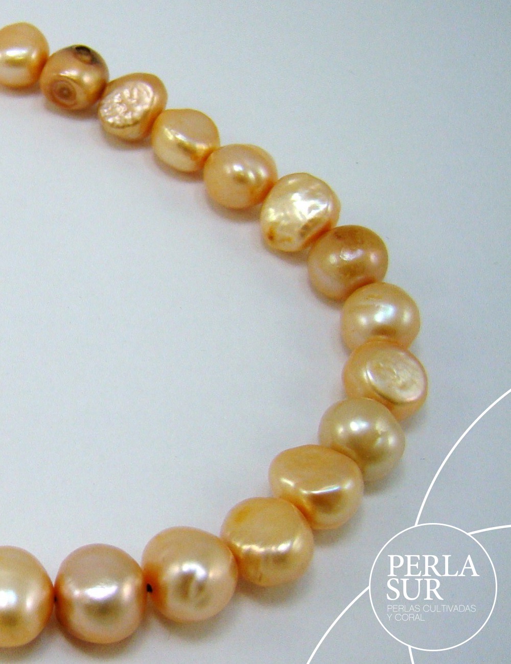 Perla barroca 9-10mm naranja