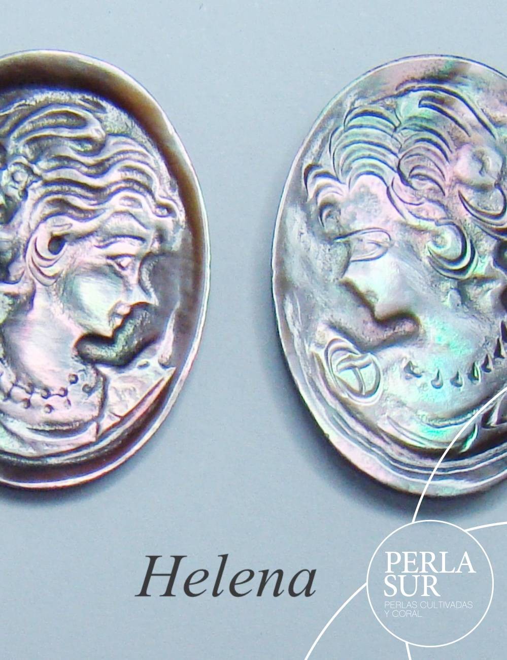 Par Helena 13x18mm Camafeo Nácar Tahití