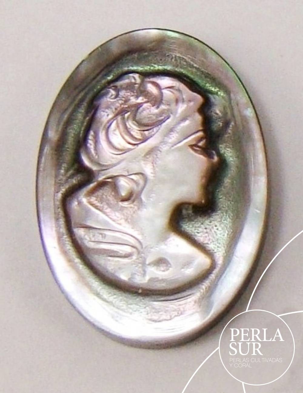 Agnes 10x14mm Camafeo Nácar Tahití
