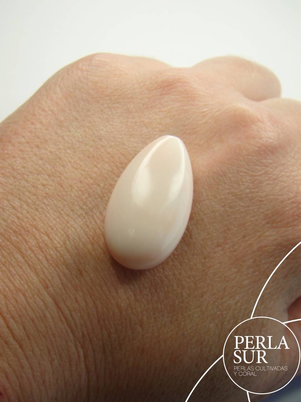 Perilla 28x16mm coral rosa