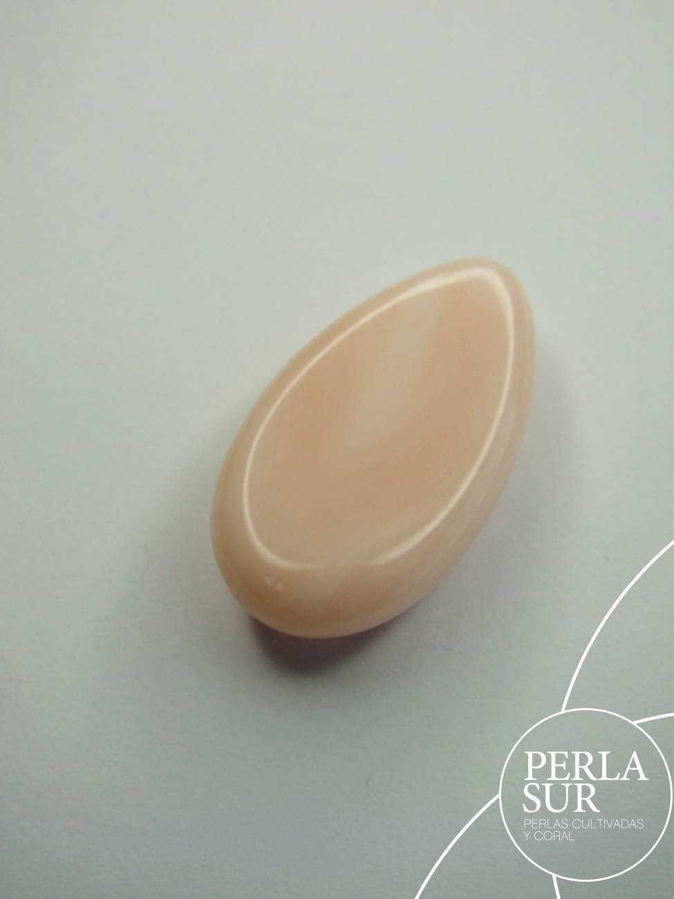 Perilla 28x16mm coral rosa