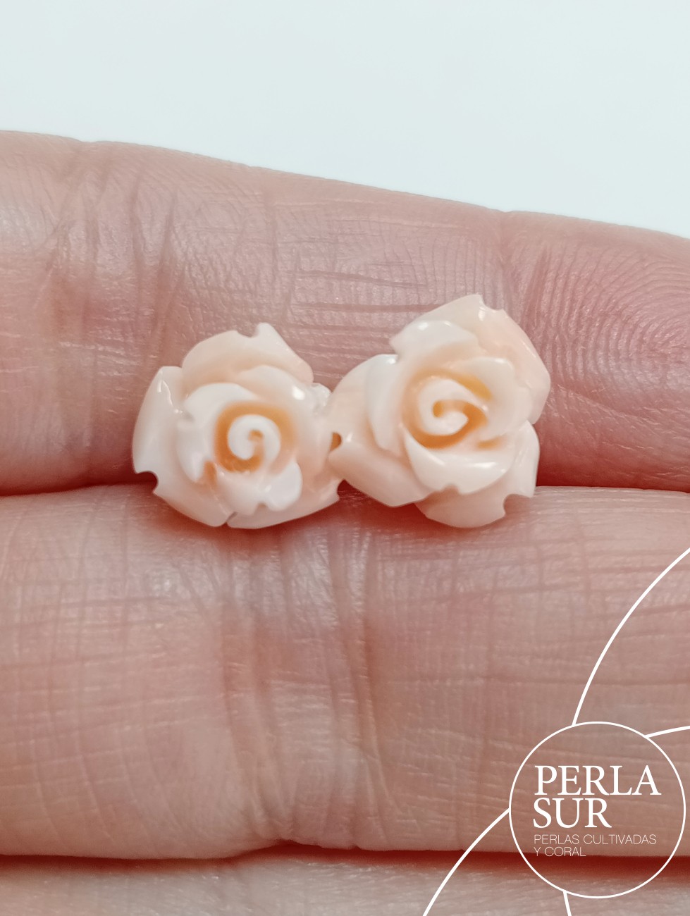Pareja rosas 10mm Coral Rosa clarito
